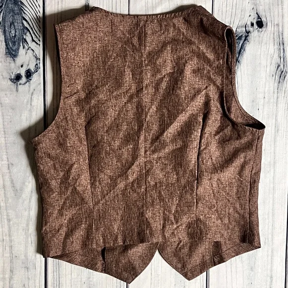 NWT Emery Rose Two Piece/ Brown Vest and Pants Set Size L - Picture 3 of 16